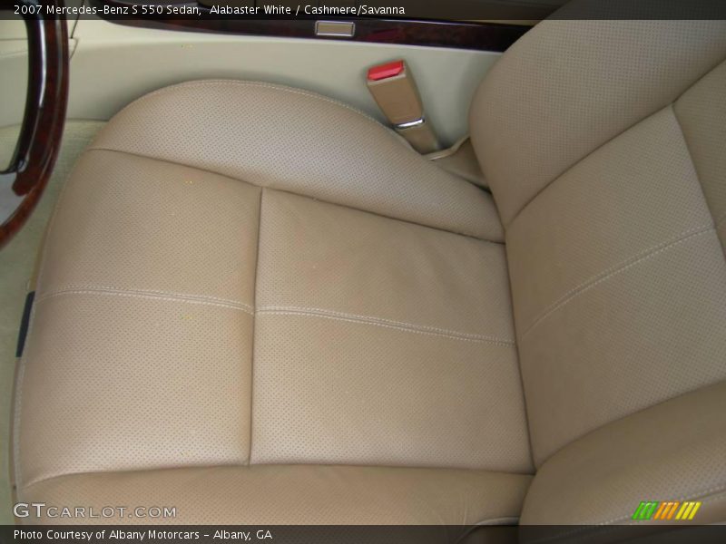 Alabaster White / Cashmere/Savanna 2007 Mercedes-Benz S 550 Sedan