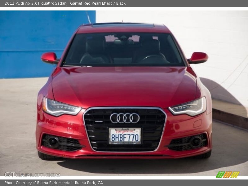 Garnet Red Pearl Effect / Black 2012 Audi A6 3.0T quattro Sedan