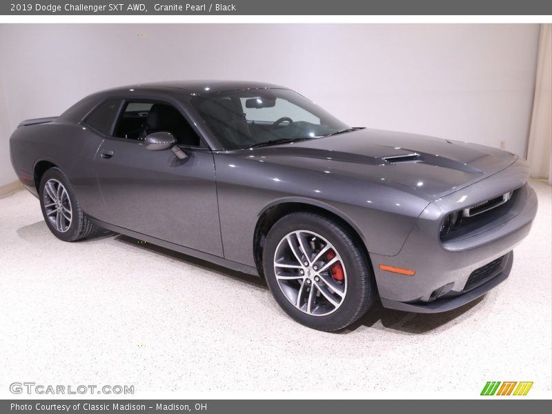 Granite Pearl / Black 2019 Dodge Challenger SXT AWD