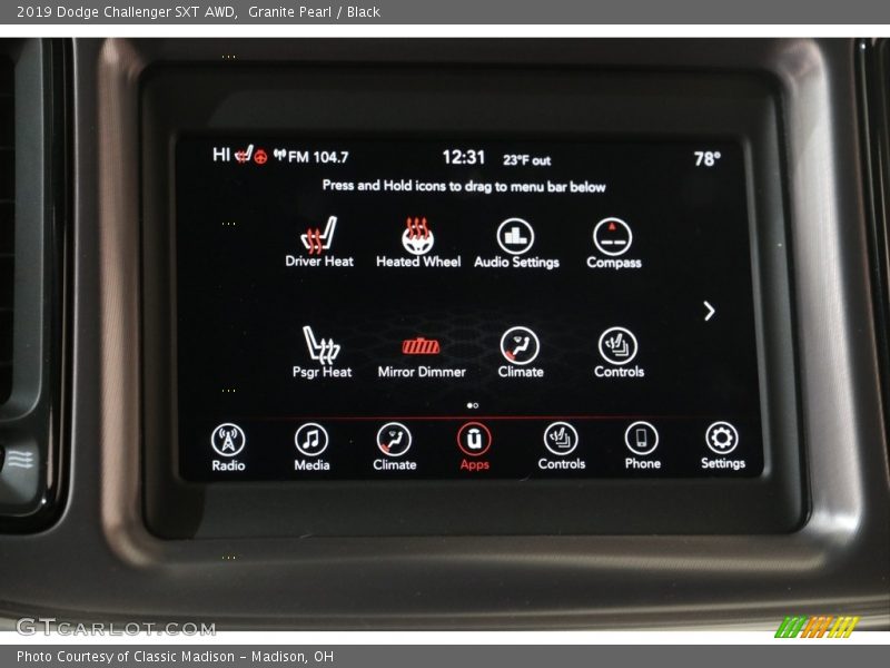 Granite Pearl / Black 2019 Dodge Challenger SXT AWD