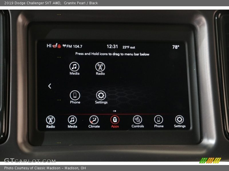 Granite Pearl / Black 2019 Dodge Challenger SXT AWD