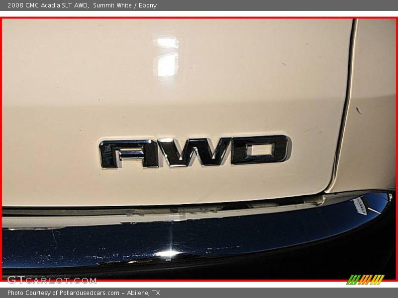Summit White / Ebony 2008 GMC Acadia SLT AWD