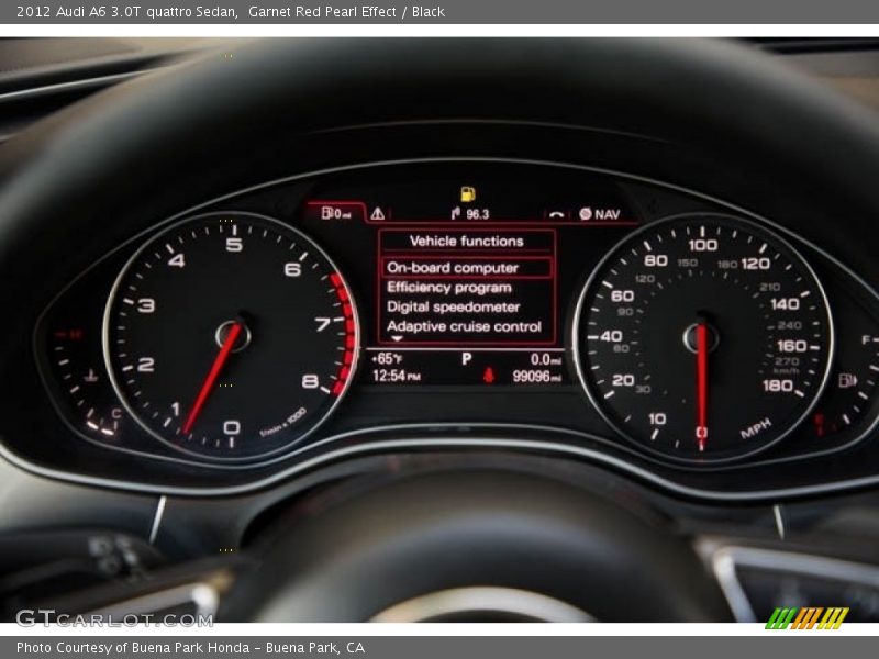 Garnet Red Pearl Effect / Black 2012 Audi A6 3.0T quattro Sedan