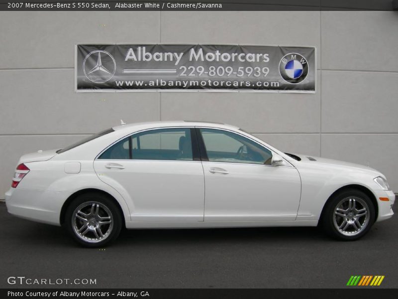 Alabaster White / Cashmere/Savanna 2007 Mercedes-Benz S 550 Sedan