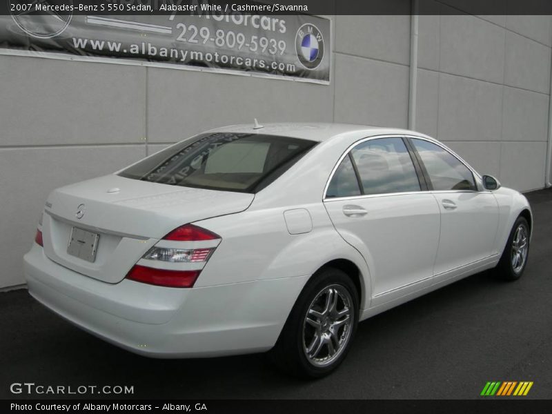 Alabaster White / Cashmere/Savanna 2007 Mercedes-Benz S 550 Sedan