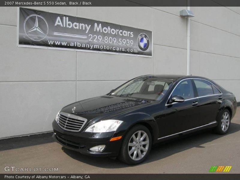 Black / Black 2007 Mercedes-Benz S 550 Sedan