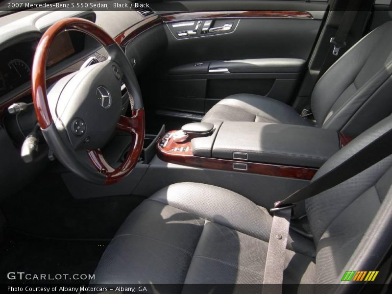 Black / Black 2007 Mercedes-Benz S 550 Sedan