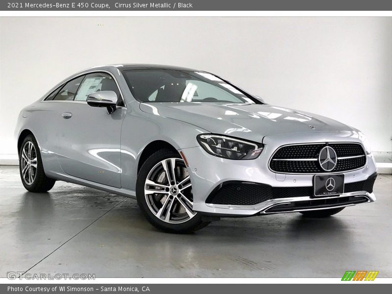 Cirrus Silver Metallic / Black 2021 Mercedes-Benz E 450 Coupe