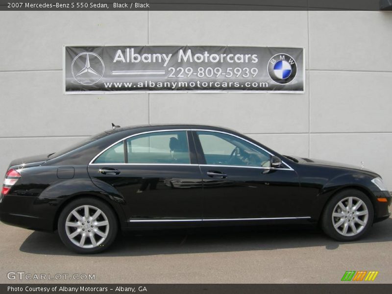 Black / Black 2007 Mercedes-Benz S 550 Sedan