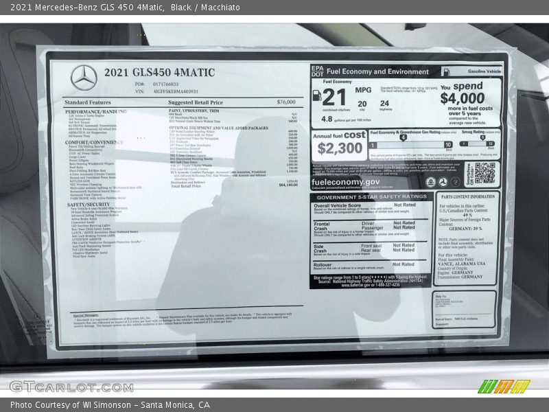 Black / Macchiato 2021 Mercedes-Benz GLS 450 4Matic