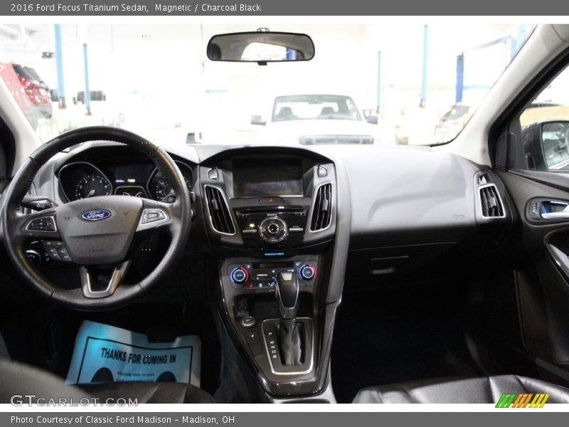 Magnetic / Charcoal Black 2016 Ford Focus Titanium Sedan