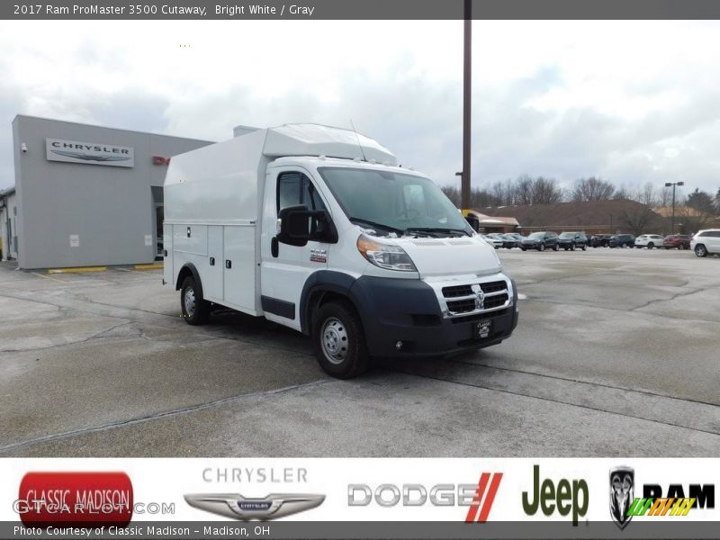 Bright White / Gray 2017 Ram ProMaster 3500 Cutaway