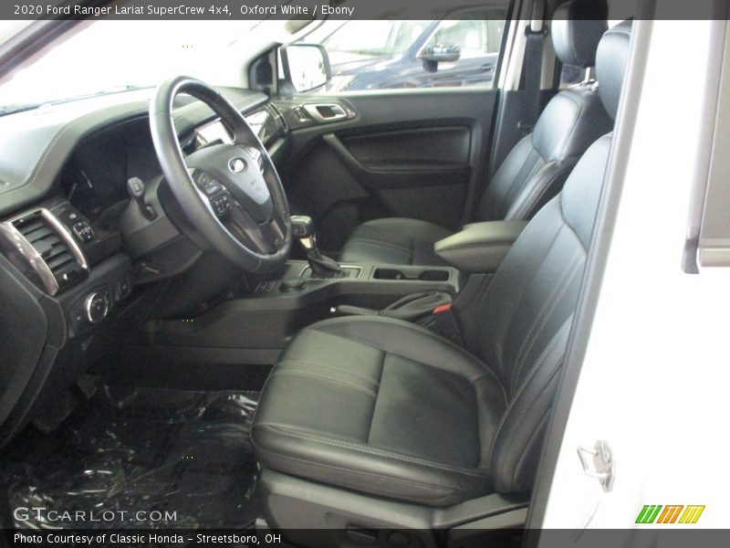 Front Seat of 2020 Ranger Lariat SuperCrew 4x4