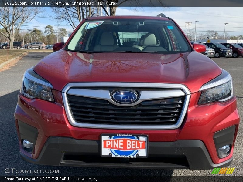 Crimson Red Pearl / Gray 2021 Subaru Forester 2.5i Premium