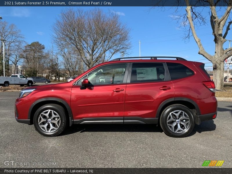 Crimson Red Pearl / Gray 2021 Subaru Forester 2.5i Premium