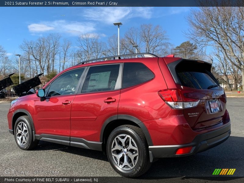 Crimson Red Pearl / Gray 2021 Subaru Forester 2.5i Premium