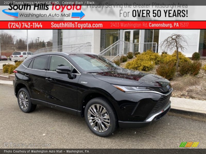 Celestial Black / Black 2021 Toyota Venza Hybrid XLE AWD