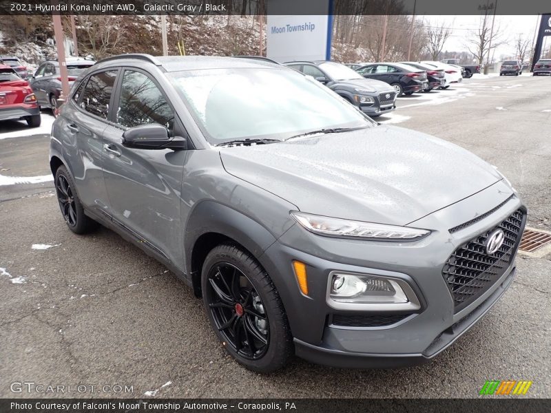 Front 3/4 View of 2021 Kona Night AWD