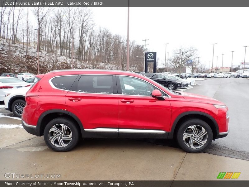Calypso Red / Black 2021 Hyundai Santa Fe SEL AWD