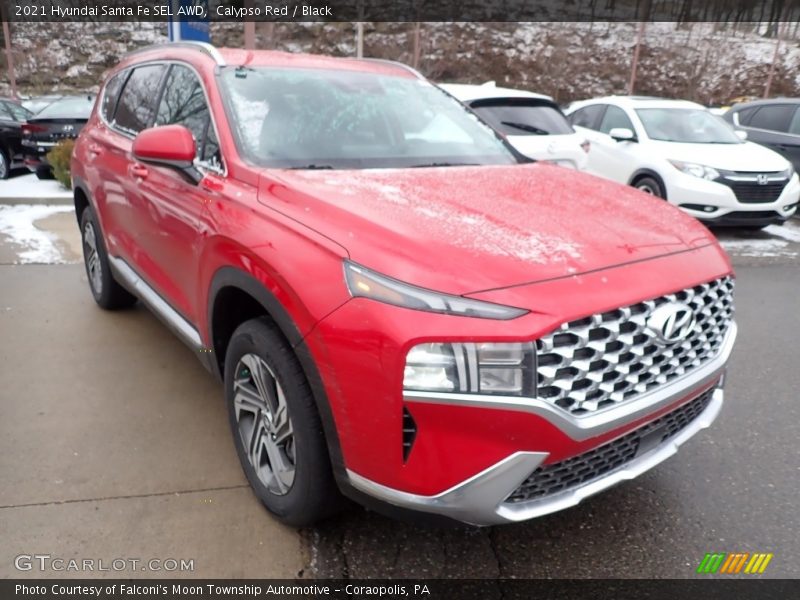 Calypso Red / Black 2021 Hyundai Santa Fe SEL AWD