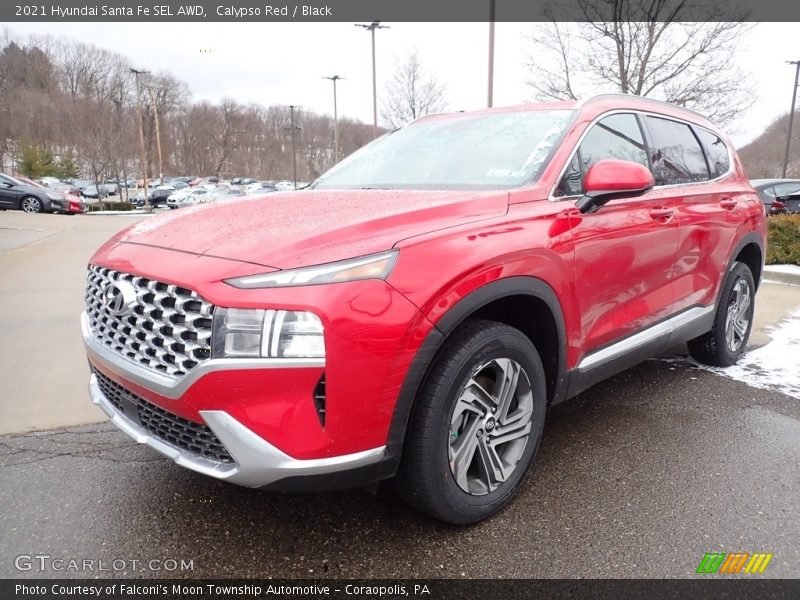 Calypso Red / Black 2021 Hyundai Santa Fe SEL AWD