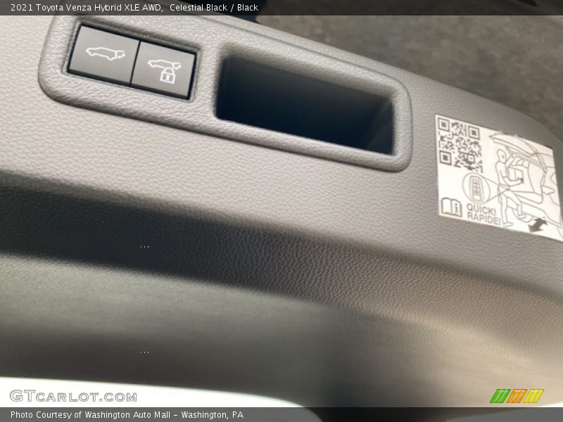 Celestial Black / Black 2021 Toyota Venza Hybrid XLE AWD