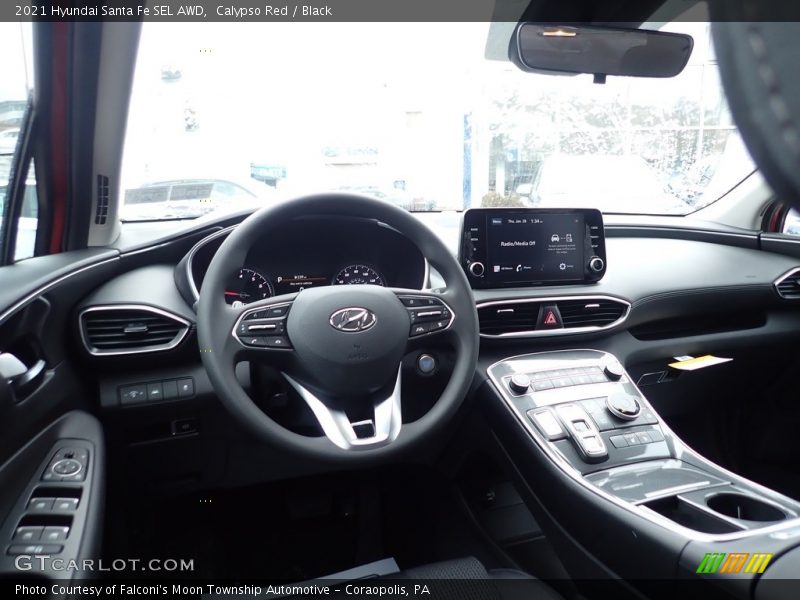 Calypso Red / Black 2021 Hyundai Santa Fe SEL AWD