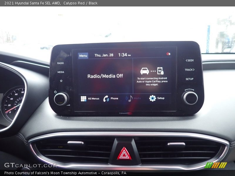 Calypso Red / Black 2021 Hyundai Santa Fe SEL AWD