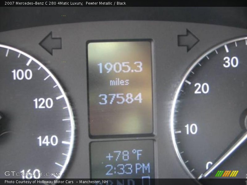 Pewter Metallic / Black 2007 Mercedes-Benz C 280 4Matic Luxury
