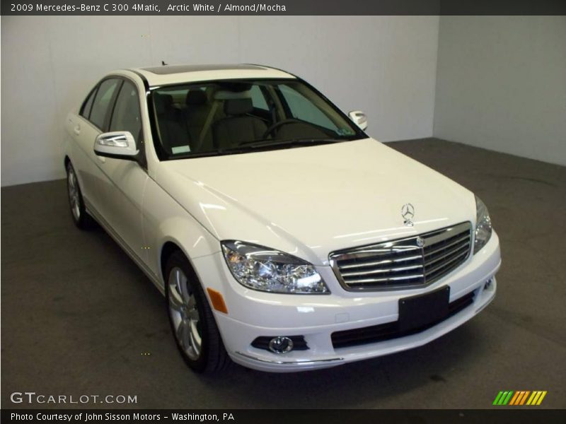 Arctic White / Almond/Mocha 2009 Mercedes-Benz C 300 4Matic