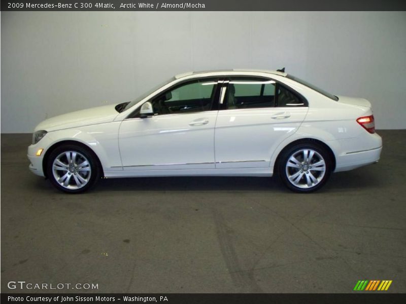 Arctic White / Almond/Mocha 2009 Mercedes-Benz C 300 4Matic