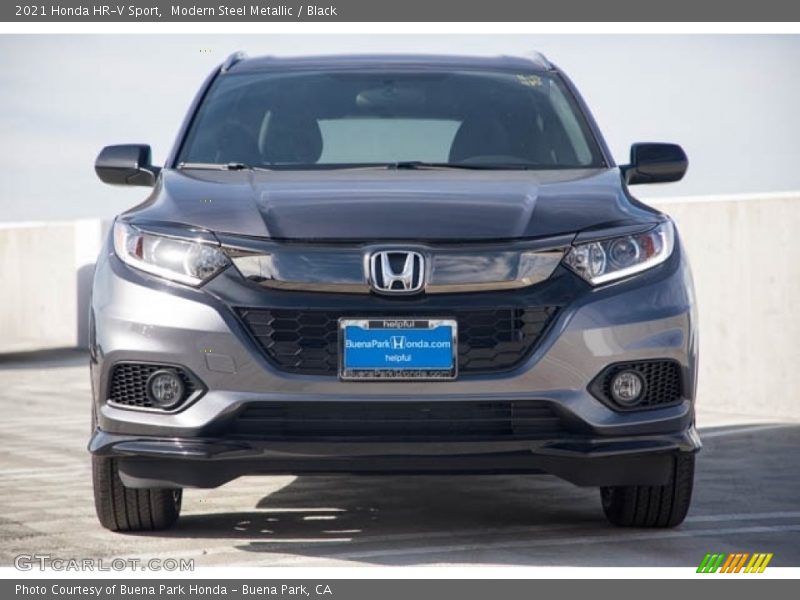 Modern Steel Metallic / Black 2021 Honda HR-V Sport
