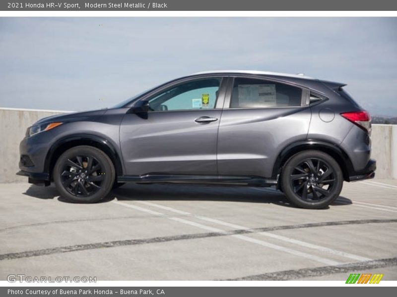 Modern Steel Metallic / Black 2021 Honda HR-V Sport