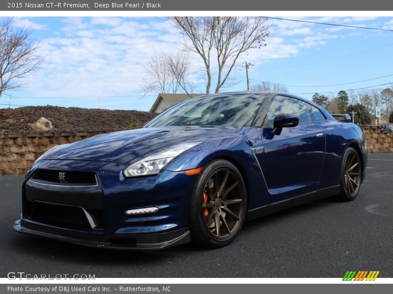 Deep Blue Pearl / Black 2015 Nissan GT-R Premium