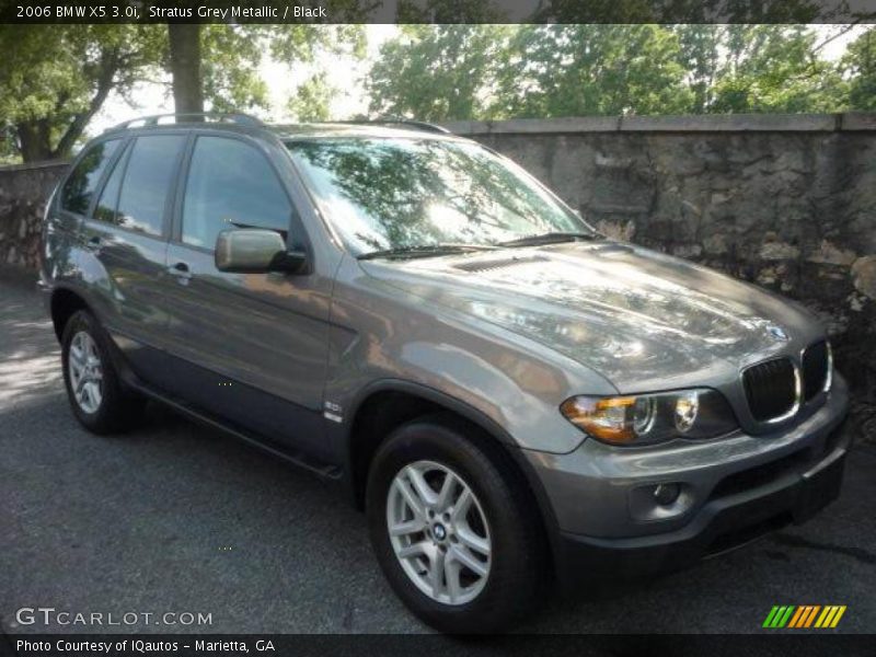 Stratus Grey Metallic / Black 2006 BMW X5 3.0i