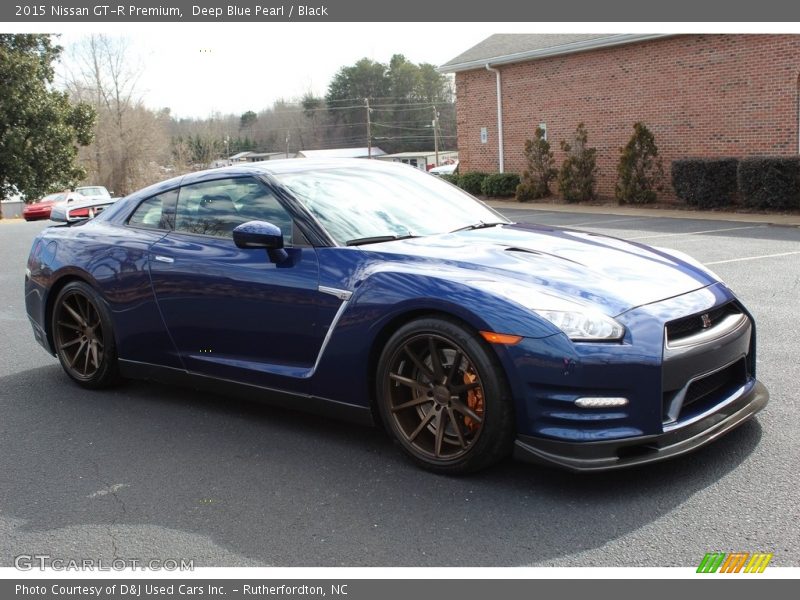 Deep Blue Pearl / Black 2015 Nissan GT-R Premium