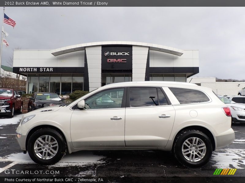 White Diamond Tricoat / Ebony 2012 Buick Enclave AWD