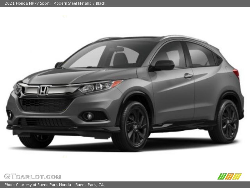 Modern Steel Metallic / Black 2021 Honda HR-V Sport