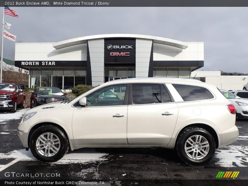 White Diamond Tricoat / Ebony 2012 Buick Enclave AWD