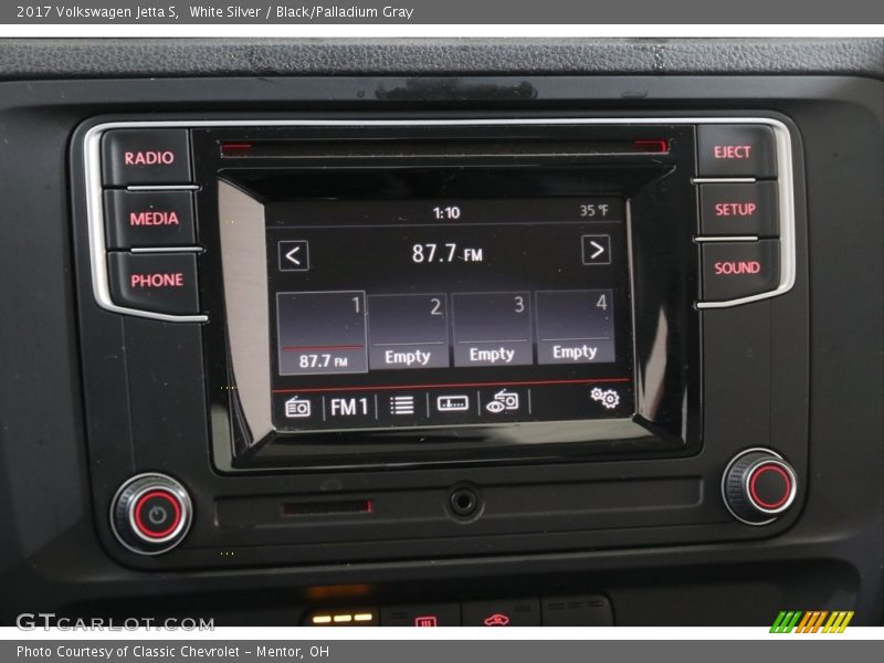 White Silver / Black/Palladium Gray 2017 Volkswagen Jetta S