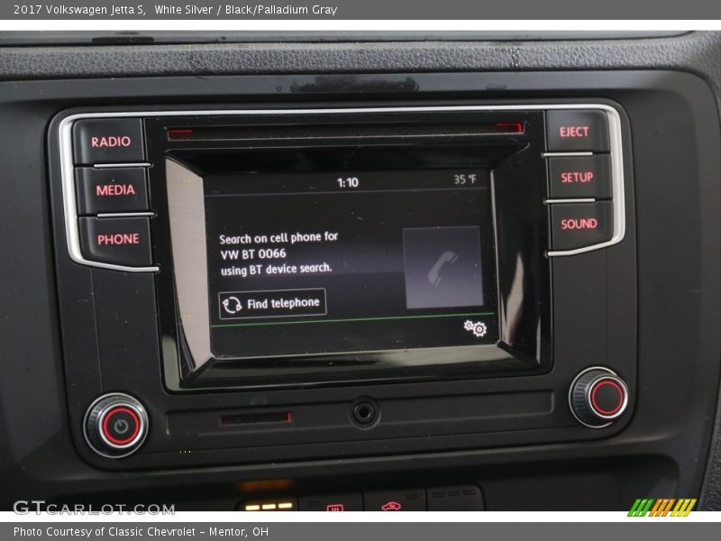 White Silver / Black/Palladium Gray 2017 Volkswagen Jetta S