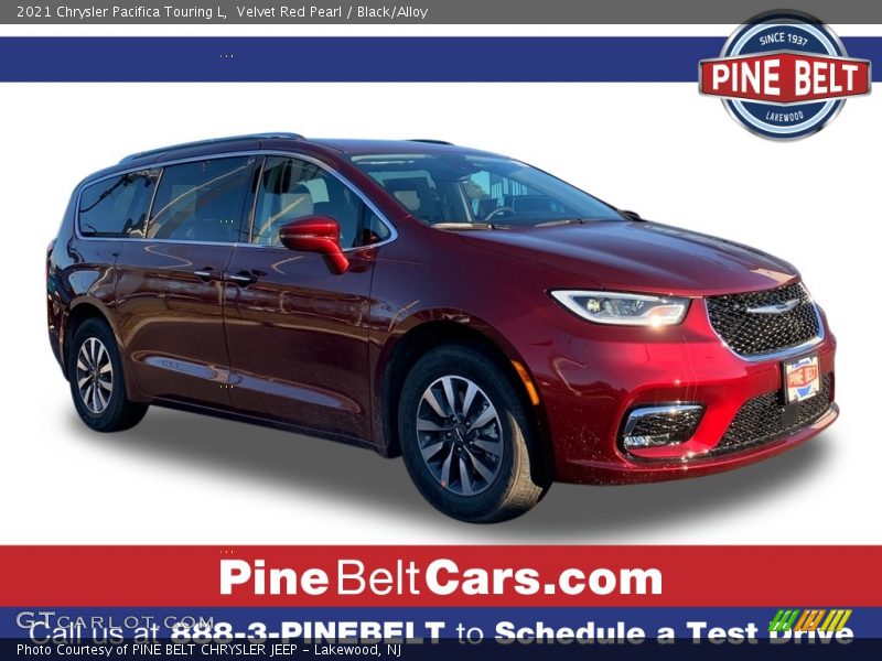 Velvet Red Pearl / Black/Alloy 2021 Chrysler Pacifica Touring L