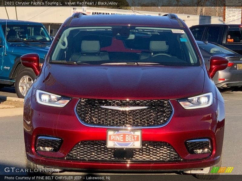 Velvet Red Pearl / Black/Alloy 2021 Chrysler Pacifica Touring L