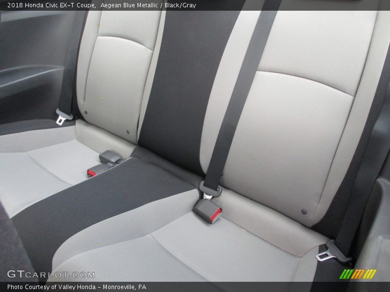Aegean Blue Metallic / Black/Gray 2018 Honda Civic EX-T Coupe