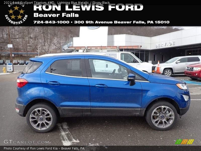 Lightning Blue Metallic / Ebony Black 2021 Ford EcoSport Titanium 4WD