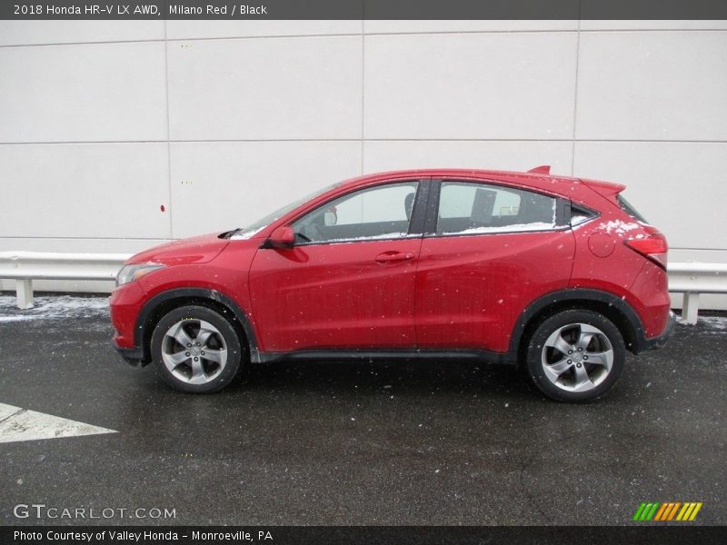 Milano Red / Black 2018 Honda HR-V LX AWD