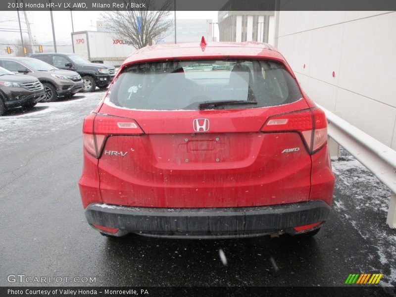 Milano Red / Black 2018 Honda HR-V LX AWD