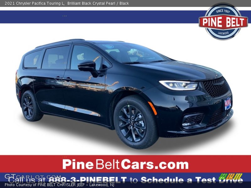 Brilliant Black Crystal Pearl / Black 2021 Chrysler Pacifica Touring L