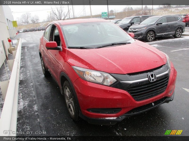 Milano Red / Black 2018 Honda HR-V LX AWD