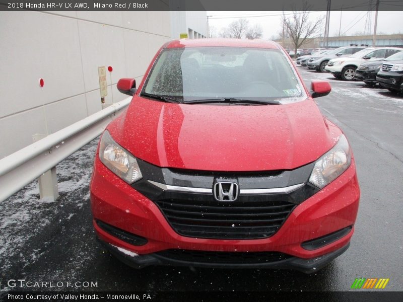 Milano Red / Black 2018 Honda HR-V LX AWD